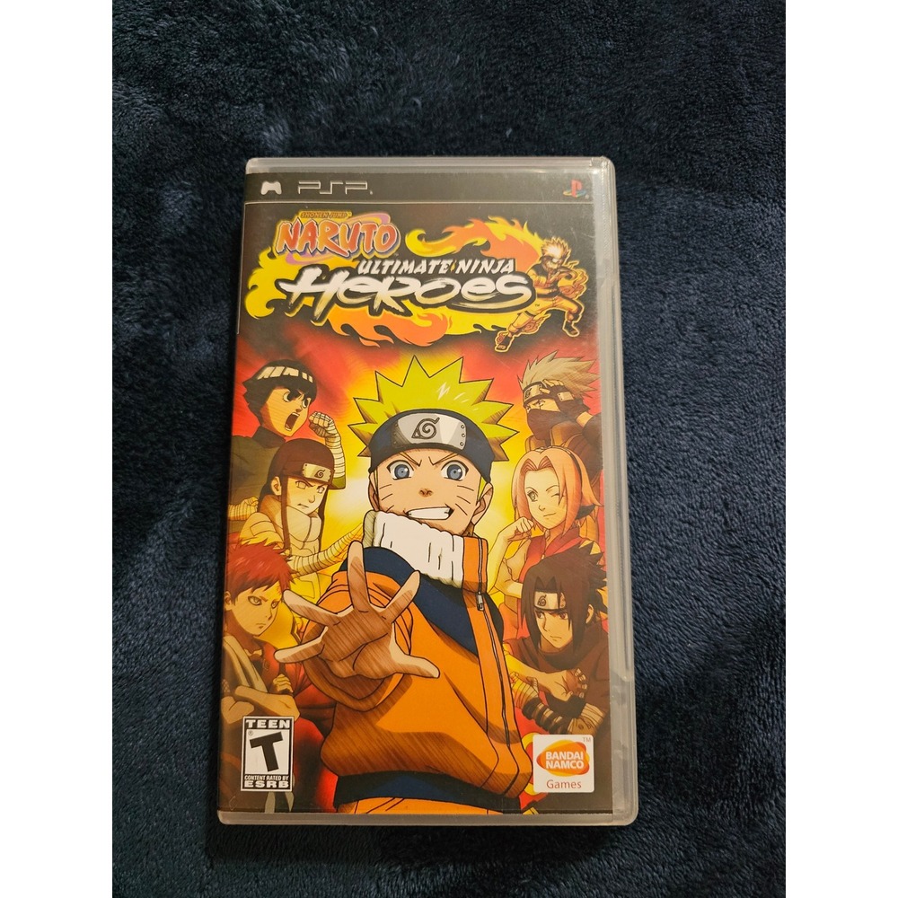 Naruto Ultimate Ninja Heroes Sony PSP Game CIB Complete Fighting Bandai Namco
